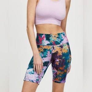 Sweaty Betty Super Sculpt 8-Inch Biker Shorts Blue Purple NWT Size S